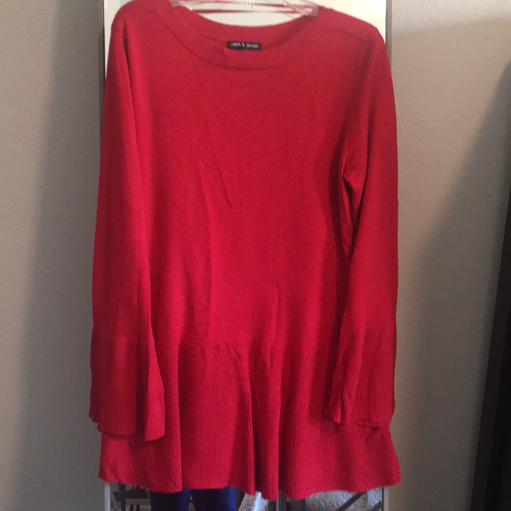 Red sweater perfect for the holidays